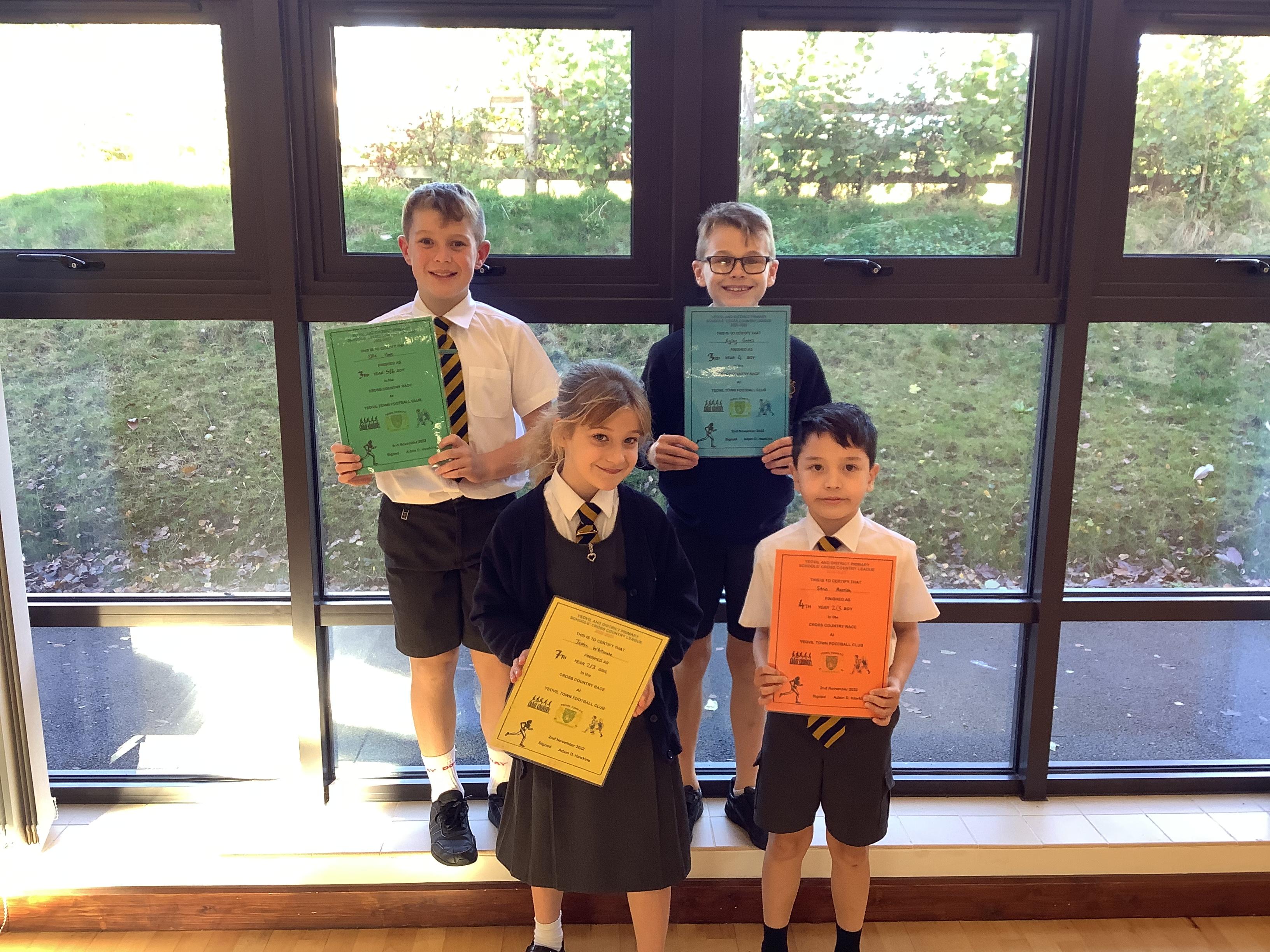 Ollie - 3rd, Jessie - 7th, Ryley - 3rd, Sean - 4th