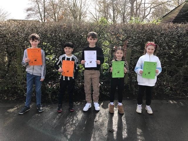 Some of our winners from the area Cross Country Meet in February 2024